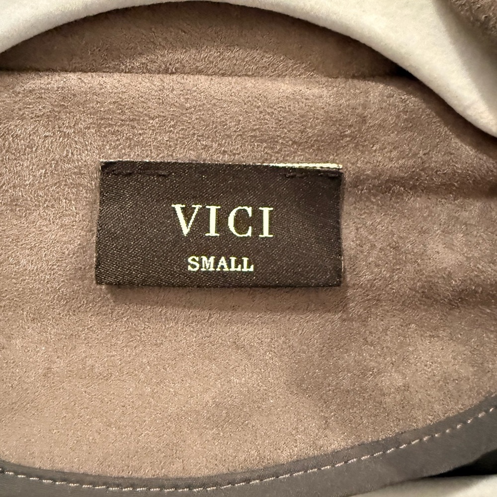Vici Women's Charcoal Leather Jacket - Picture 3 of 4